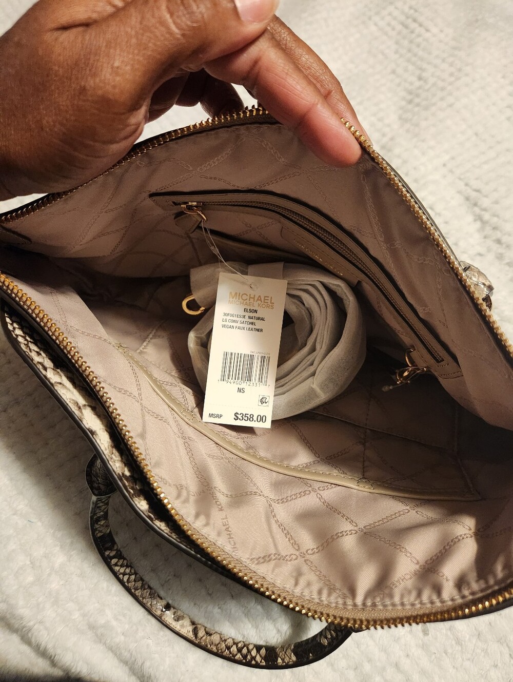 Michael KORS ELSON PYTHON Satchel